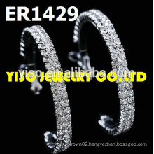 round jewelry rhinestone earrings
